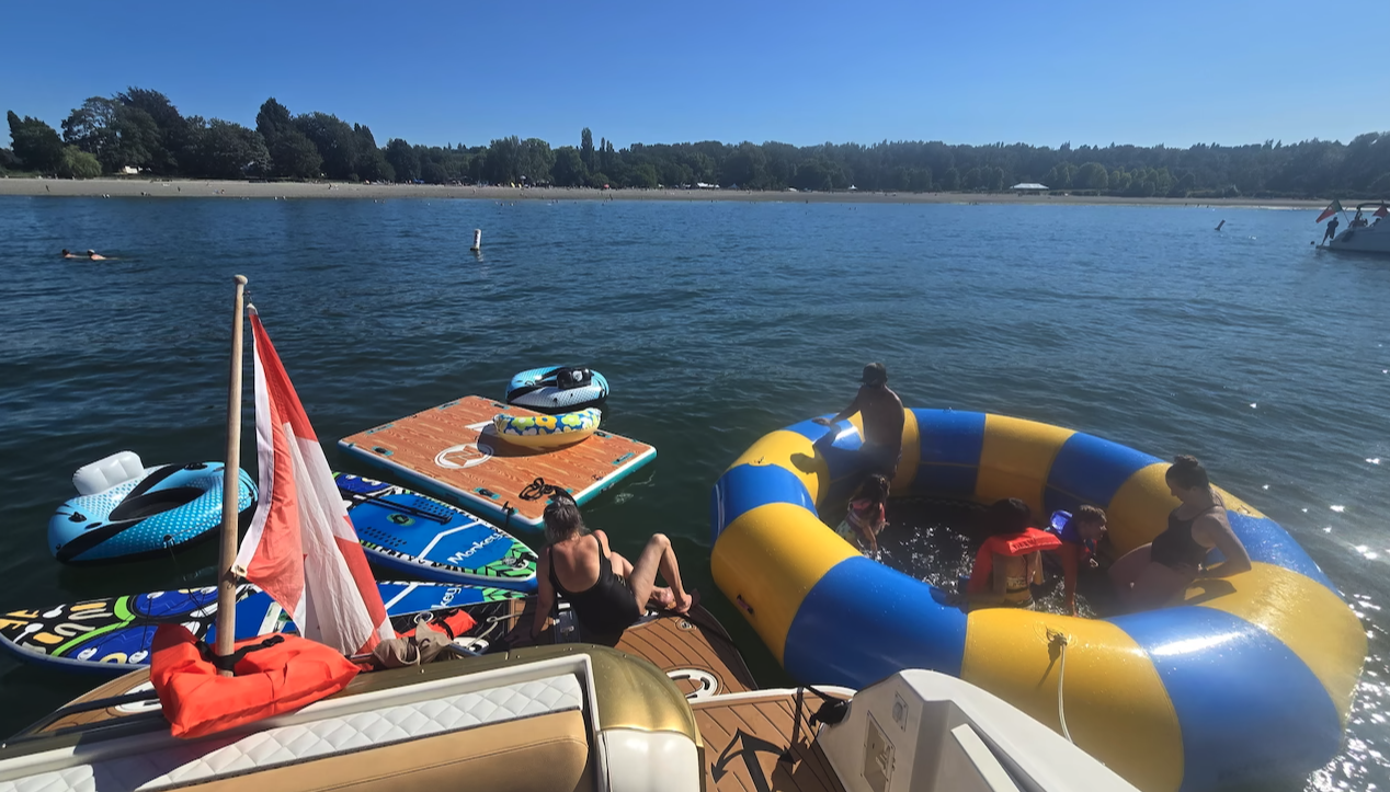 Water toys deployed